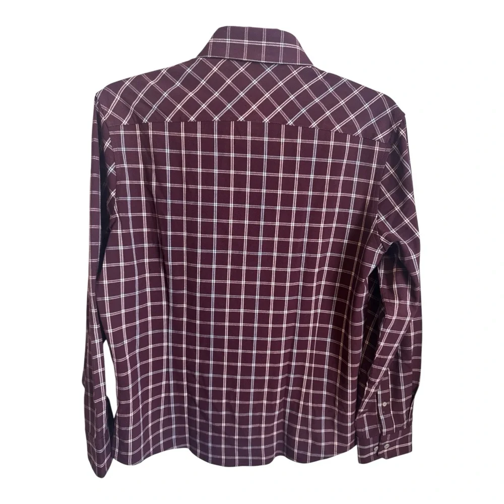 NWT Mizzen+Main City Flannel Wine Richard Plaid L Large NEW $158 - Picture 4 of 8